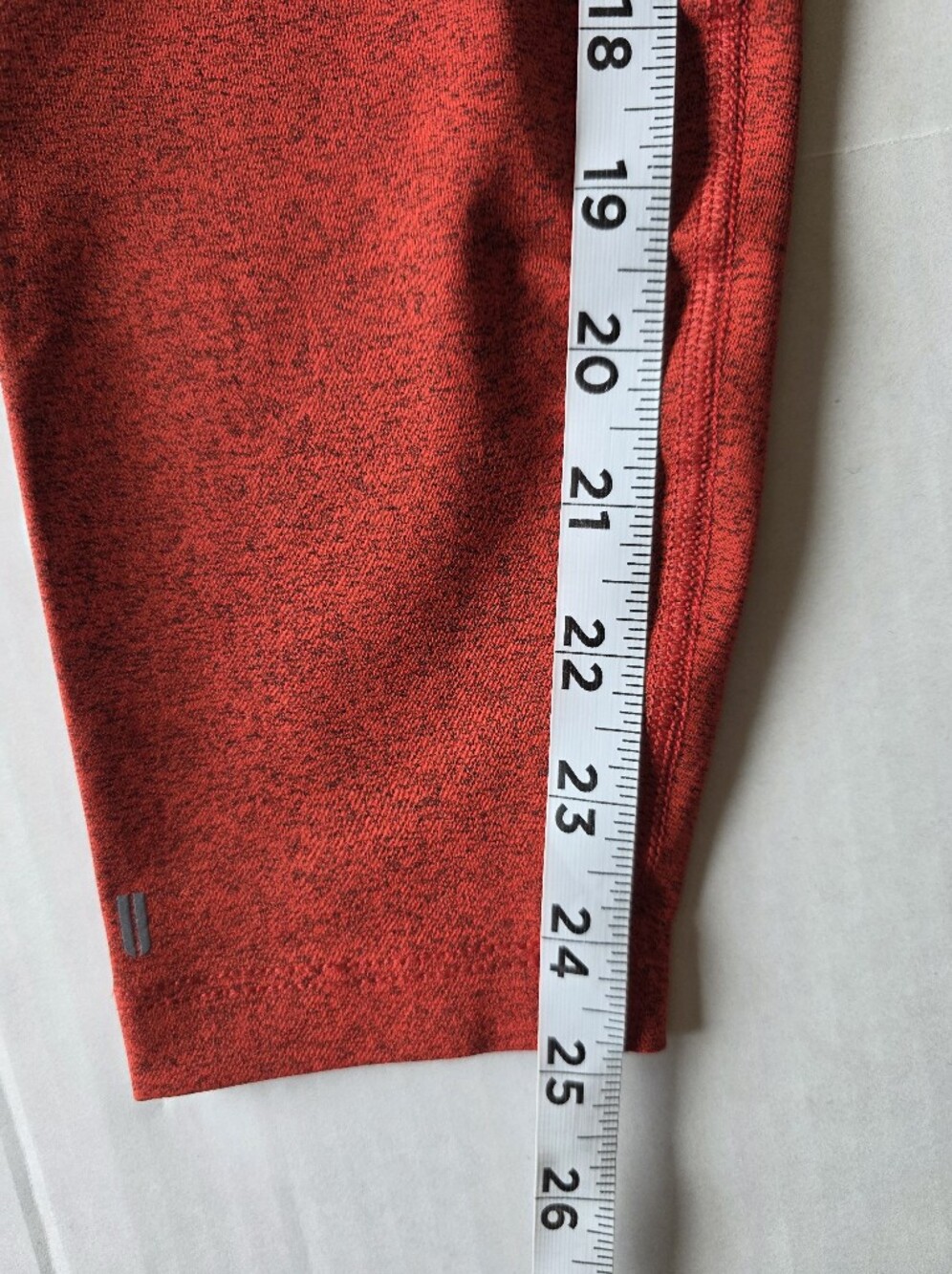 NOBULL HighRise Ankle Leggings M Red Black Marled Athletic Gym Training Crossfit - Picture 8 of 8